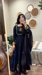 Heavy Fox Georgette With Embroidery Sequence Work With Fully Flair