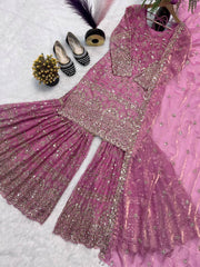Launching New Designer Party Wear Look Top , Sharara Plazzo and Dupatta*