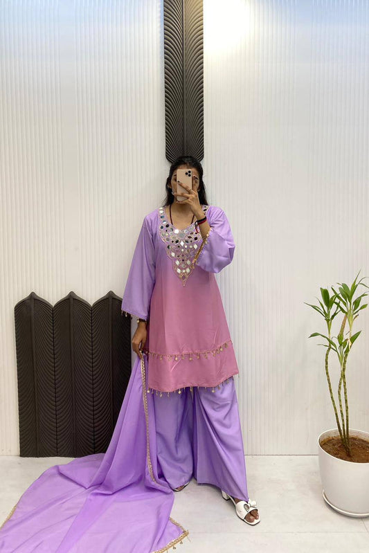 EXCLUSIVE 3 PIECE PLAZO PAIR WITH DUPATTA