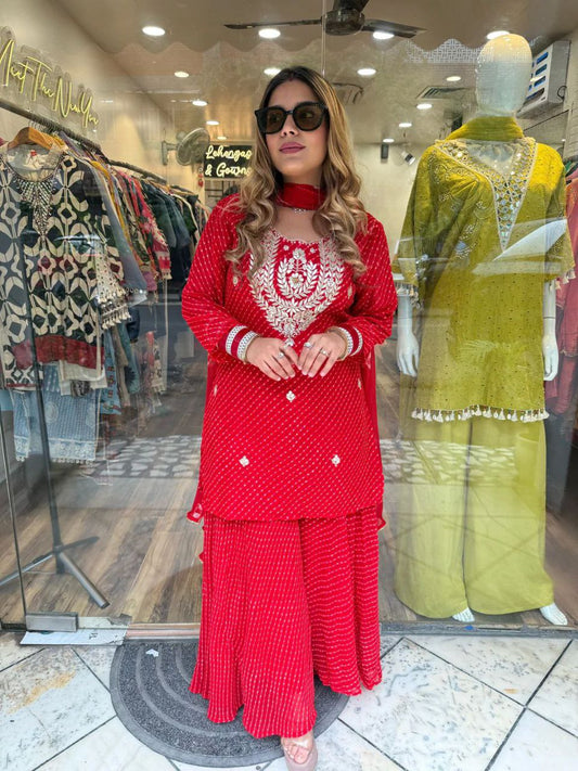 New Party Wear Look Top , Sarara With Dupatta