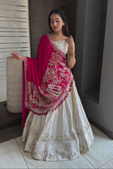 New Festival Lehenga Choli Fabric Vichitra Silk