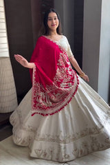 New Festival Lehenga Choli Fabric Vichitra Silk