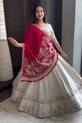 New Festival Lehenga Choli Fabric Vichitra Silk