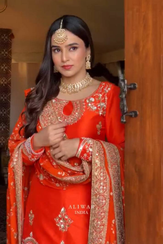 PLAZZO. WITH FANCY DUPPATA WITH  EMBROIDERY - Vastra Gehna