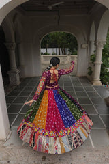 NAVRATRI LEHENGA  vintage and gamthi embellished work - Vastra Gehna