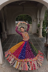 NAVRATRI LEHENGA  vintage and gamthi embellished work - Vastra Gehna