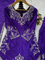 PLAZZO. WITH FANCY DUPPATA WITH  EMBROIDERY WORK*✅ - Vastra Gehna