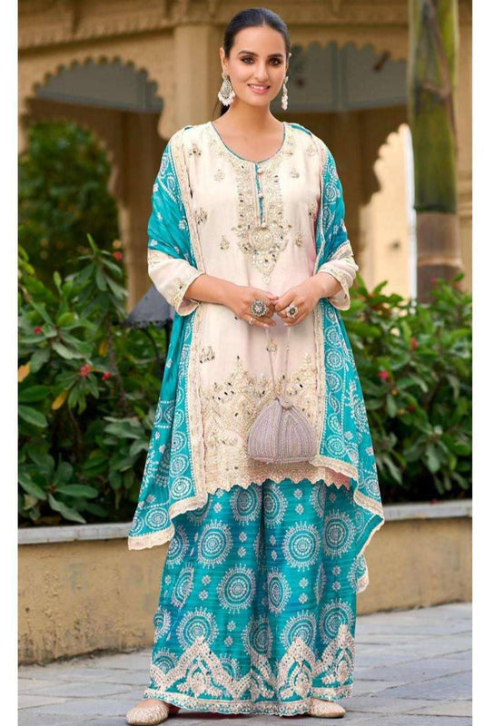 DESIGNER  PARTY WEAR SPACIAL SHARARA SET - Vastra Gehna