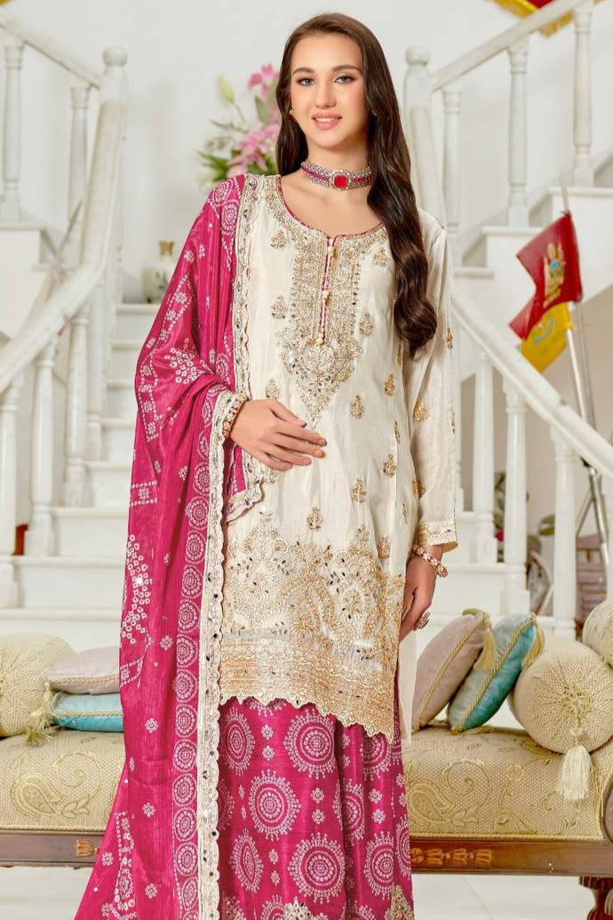 DESIGNER  PARTY WEAR SPACIAL SHARARA SET - Vastra Gehna