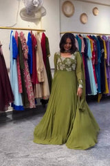 ĚSIGNER PARTY WEAR LOOK  GOWN WITH EMBROIDERY  WOR - Vastra Gehna
