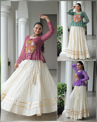 Kora Cotton With Attractive Gota-Patti Lace