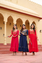 Reyon With Kutchi Gamthi Work.