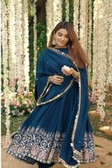 PARTY WEAR LOOK  GOWN WITH EMBROIDERY  WORK*💥 - Vastra Gehna