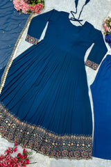 PARTY WEAR LOOK  GOWN WITH EMBROIDERY  WORK*💥 - Vastra Gehna