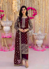 :Heavy Faux Georgette With 5mm Embroidery