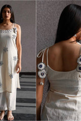 *Roman Silk* With Thread Work With Real Mirror Work