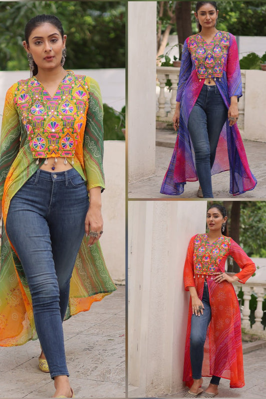 Kora Cotton with Multi Thread Embroidered Gamthi Work