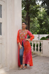 Kora Cotton with Multi Thread Embroidered Gamthi Work