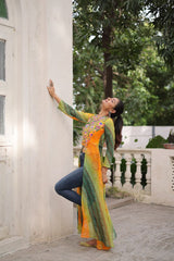 Kora Cotton with Multi Thread Embroidered Gamthi Work
