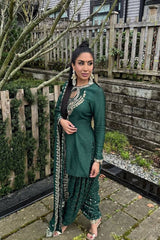 DHOTI. WITH FANCY DUPPATA WITH  EMBROIDERY WORK - Vastra Gehna