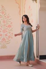 Fendy With Beads Embroidered Work - Vastra Gehna