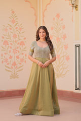Fendy With Beads Embroidered Work - Vastra Gehna