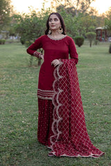 SHARARA. WITH FANCY DUPPATA WITH  EMBROIDERY WORK*✅ - Vastra Gehna