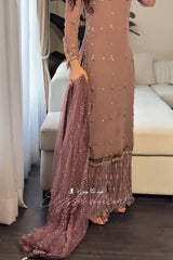 Heavy Faux Georgette With Embroidery Sequence Work - Vastra Gehna