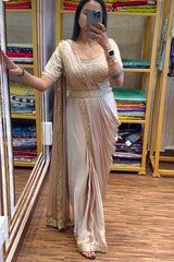 Super Trending Embroidery saree with Embroidery Blouse - Vastra Gehna