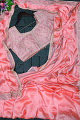 Super Trending Embroidery saree with Embroidery Blouse - Vastra Gehna