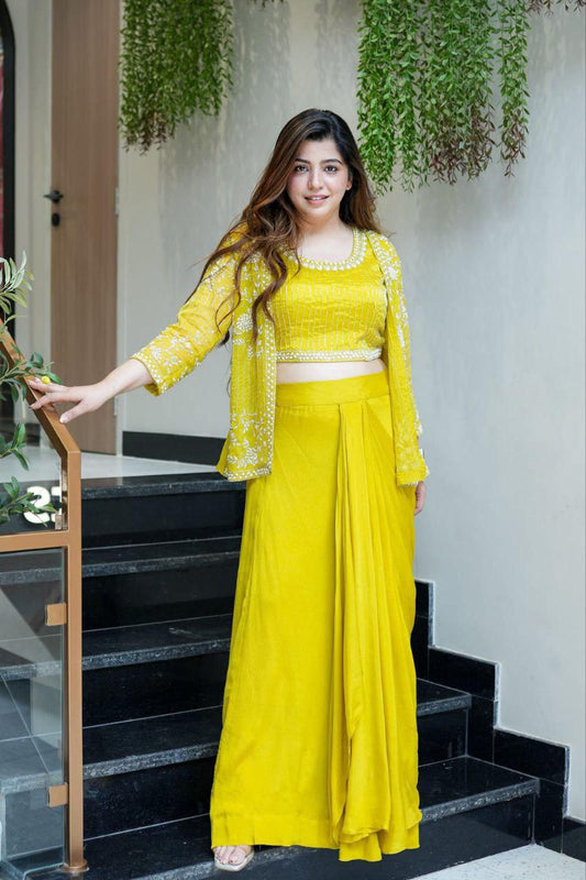 Super Trending Party Wear Koti with Plazzo - Vastra Gehna