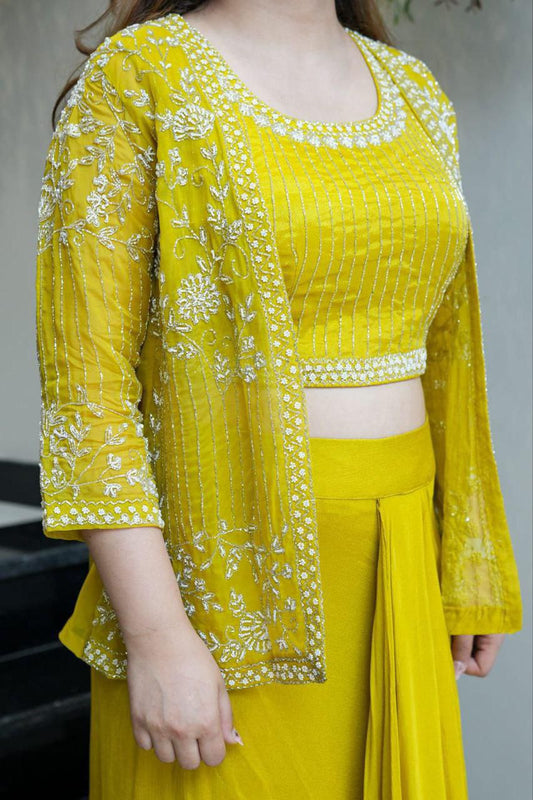 Super Trending Party Wear Koti with Plazzo - Vastra Gehna