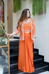 Super Trending Party Wear Koti with Plazzo - Vastra Gehna