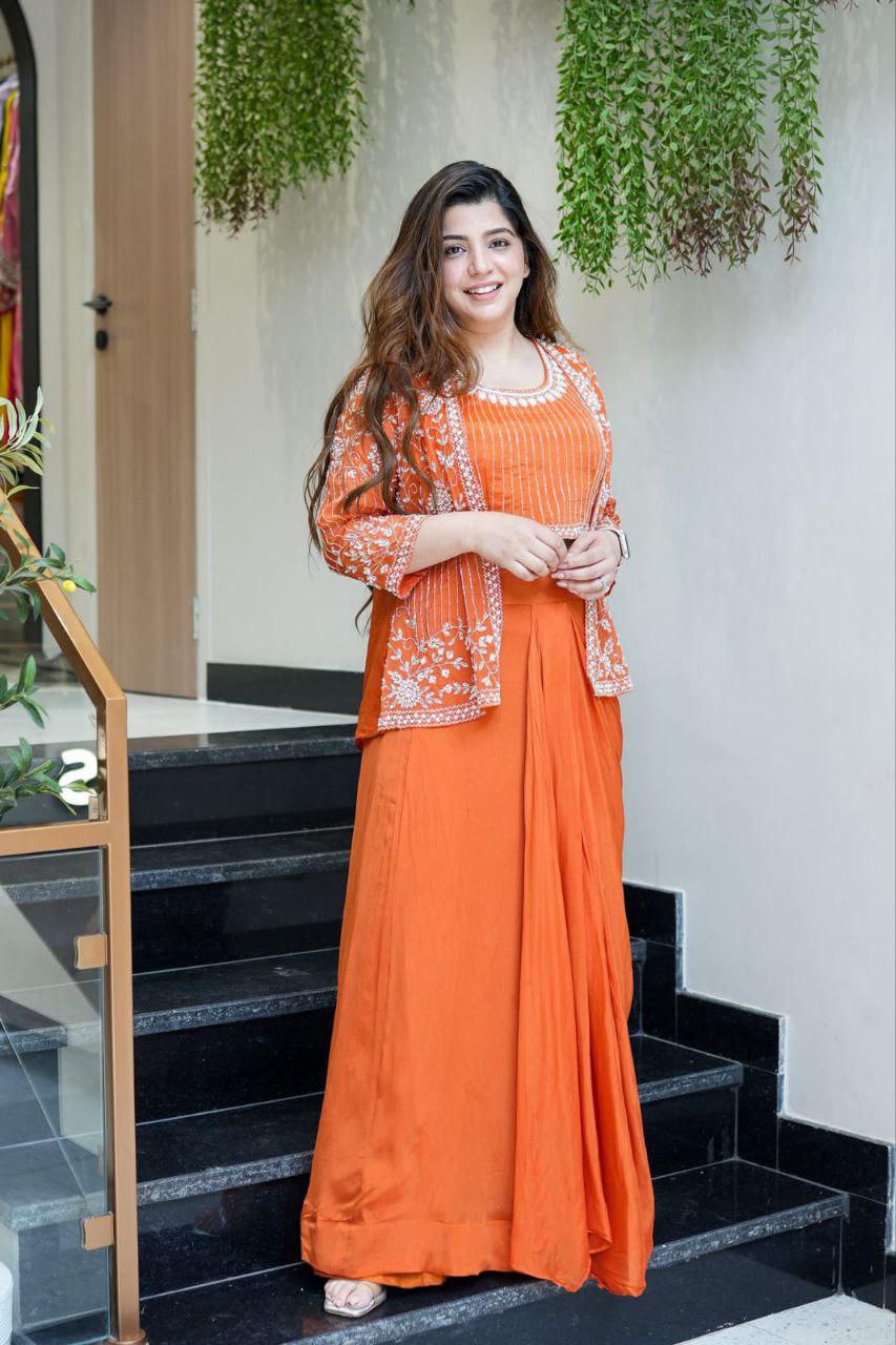 Super Trending Party Wear Koti with Plazzo - Vastra Gehna
