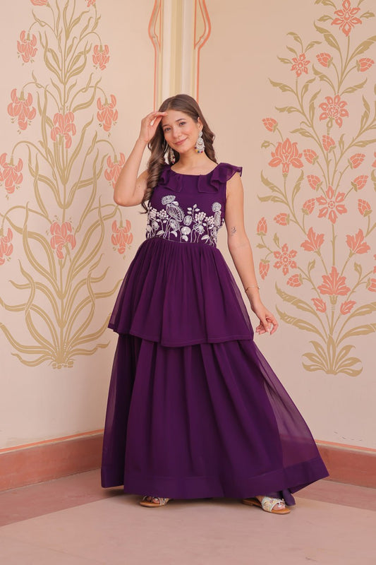 PEPLUM STYLE GOWN - Vastra Gehna