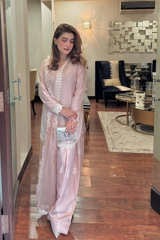 Crep Silk Top-Bottom And Dupatta Set - Vastra Gehna