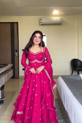 New Designer Party Wear Look Top-bottom and Dupatta With Heavy Embroidery Work