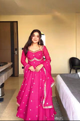 New Designer Party Wear Look Top-bottom and Dupatta With Heavy Embroidery Work