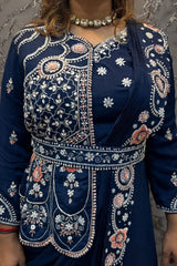 Designer gown With koti and Dupatta - Vastra Gehna