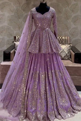 Faux Georgette With Heavy Embroidery 5 mm Sequence Work With Embroidery Sleeve