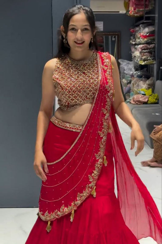 New Super hit Sequence Embroidery Lehengha choli - Vastra Gehna