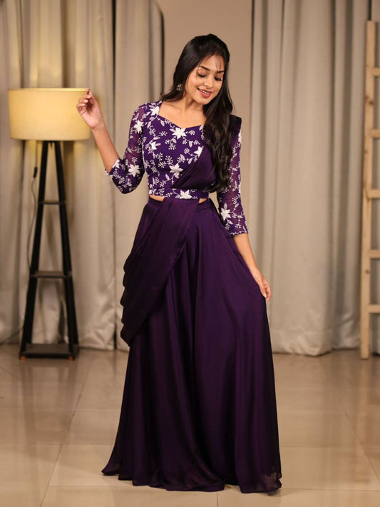 *TWO IN ONE DESIGNER SAREE - Vastra Gehna