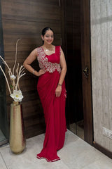PINK Super Trending Embroidery cording - Vastra Gehna
