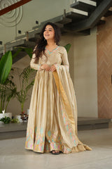 Chinnon Fabric gown with Sequins - Vastra Gehna