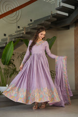 Chinnon Fabric gown with Sequins - Vastra Gehna