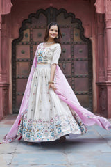 New Launching Festival Lehenga Choli Heavy  Embroidery Sequence & Thred Work