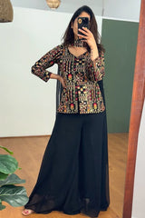 New Party Wear Look Jacket  And Plazzo With Duppata - Vastra Gehna