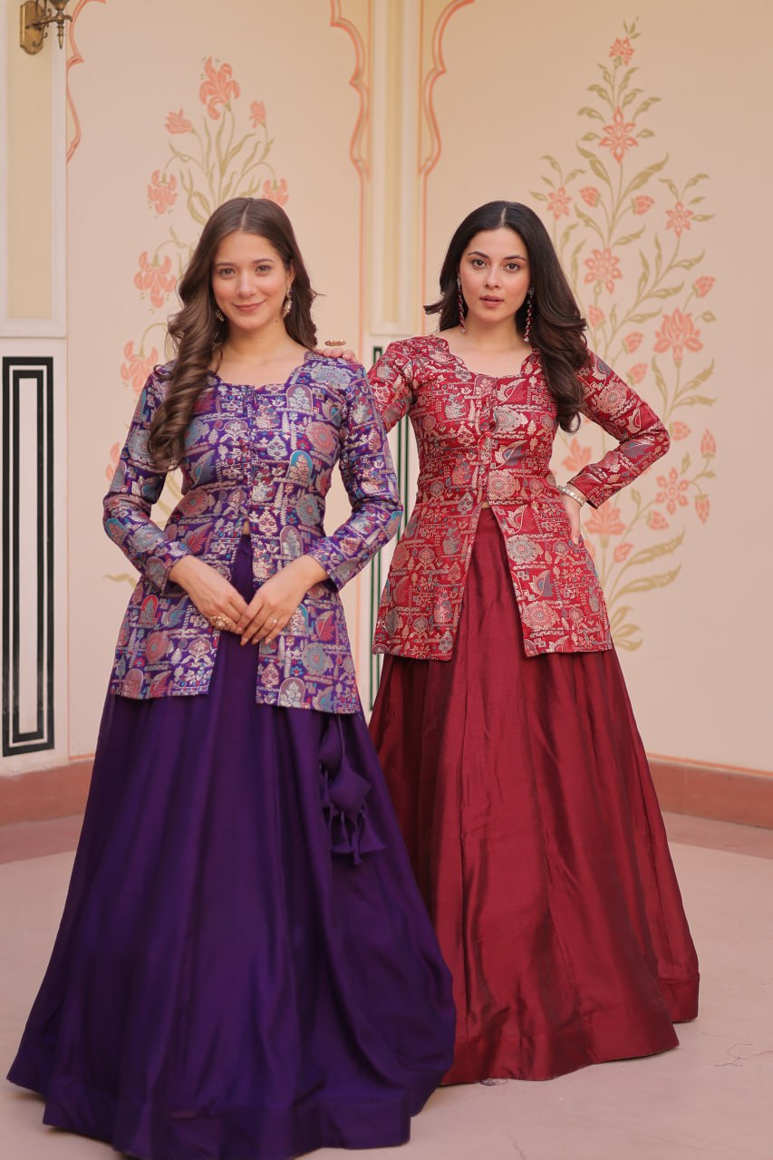 Pure Simmer Vichitra  LEHENGA CHOLI - Vastra Gehna