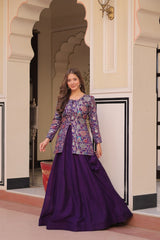 Pure Simmer Vichitra  LEHENGA CHOLI - Vastra Gehna