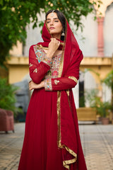 Faux Blooming with Sequins & Multi Thread Embroidered work - Vastra Gehna